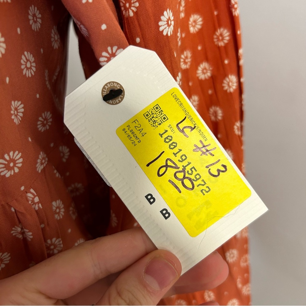 Billabong Orange Floral Mini Dress - Picture 3 of 6